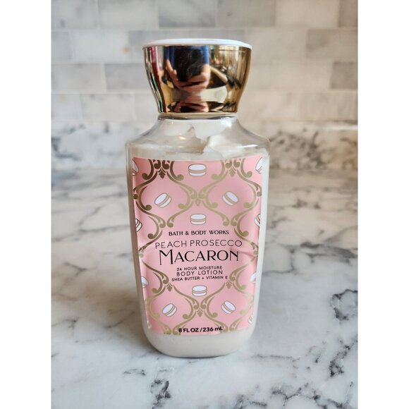 Bath & Body Works Peach Prosecco Macaron Body Lotion Shea Butter & Vitamin E - Picture 1 of 2